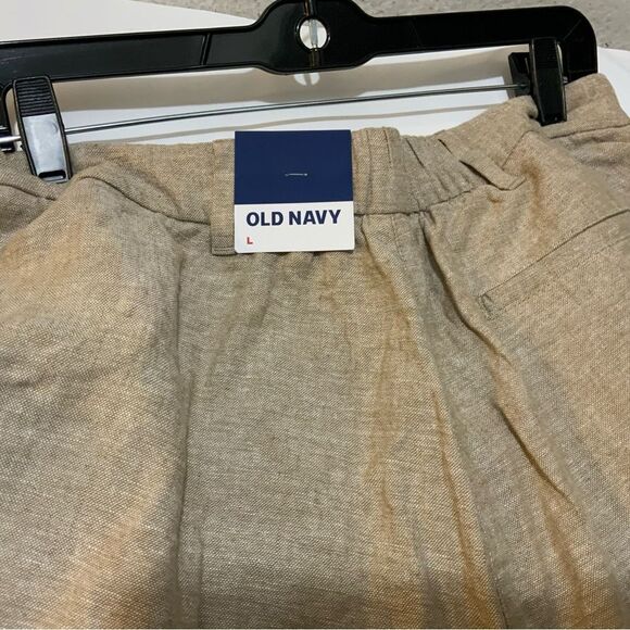 Old Navy high waisted  Linen-Blend Shorts -- 3.5-inch inseam L NEW - Picture 4 of 9